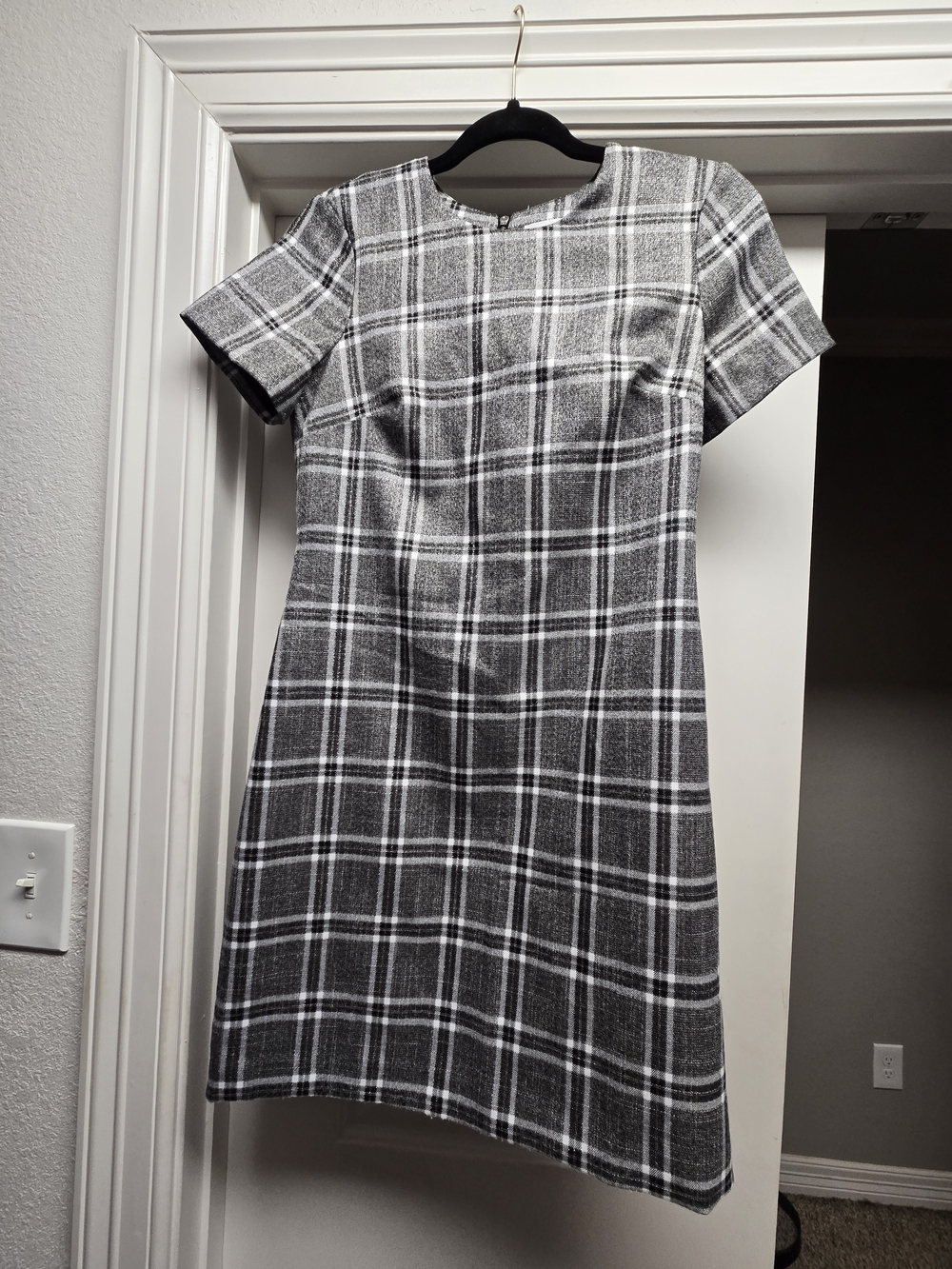 Calvin Klein Plaid Shimmer Dress